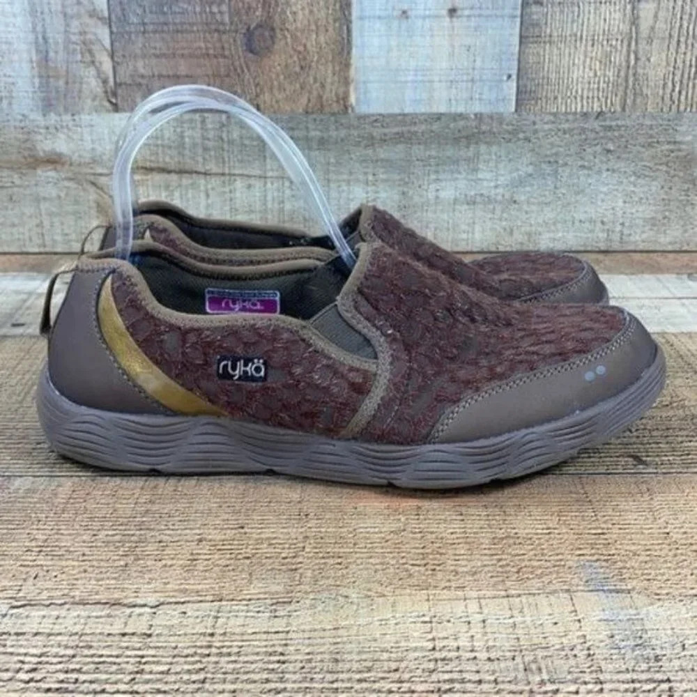 Ryka Brown Slip-On Sneakers